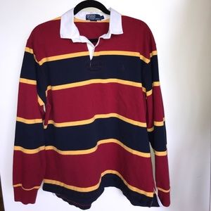 Men’s Striped Rugby Polo